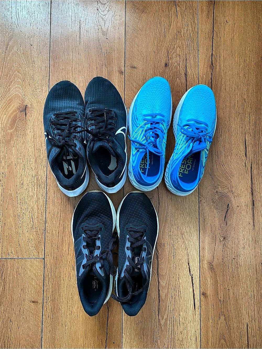 Bundle of 3 pairs of women's running shoes, all size US 9.5 / EU 41 / 26.5 cm